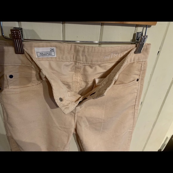 GAP 1969 Beige Cords Real Straight Size 26 - Picture 3 of 3